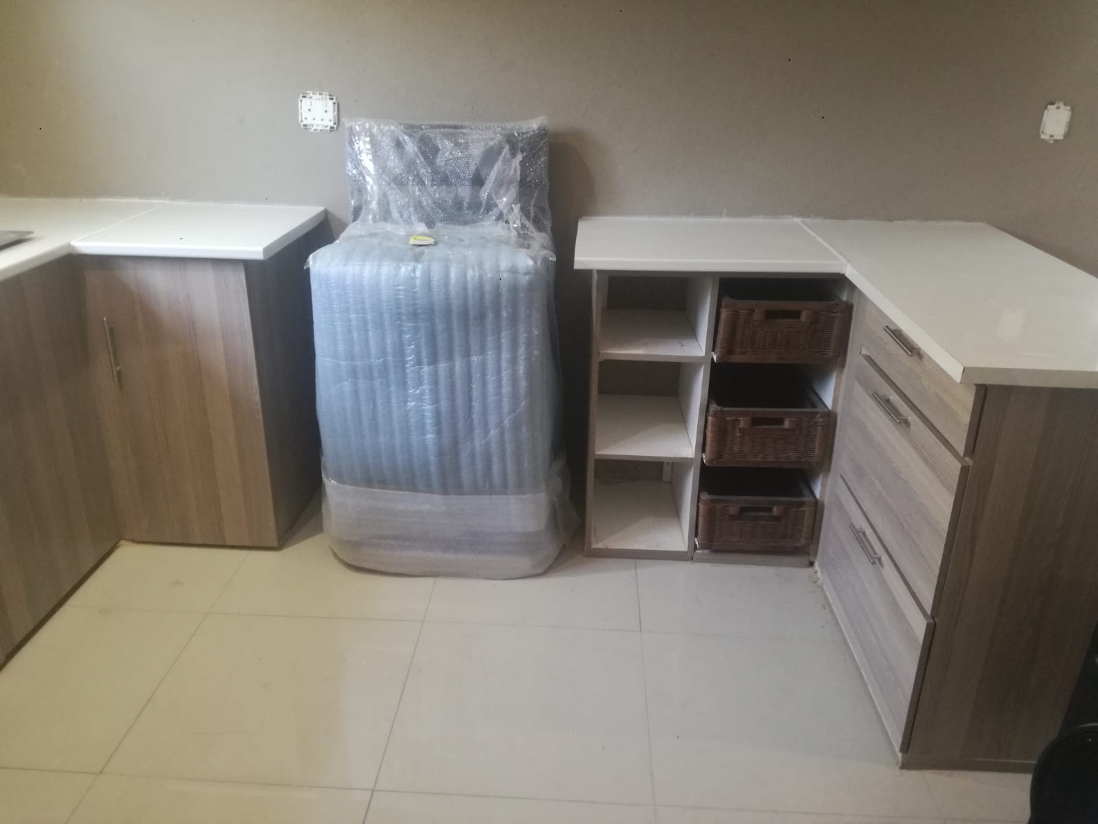Interior finishing — tiling and trim detail on a renovation